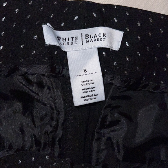 WHBM black dot pattern dress pants - Picture 2 of 3